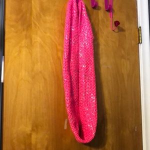 Pink infinity scarf